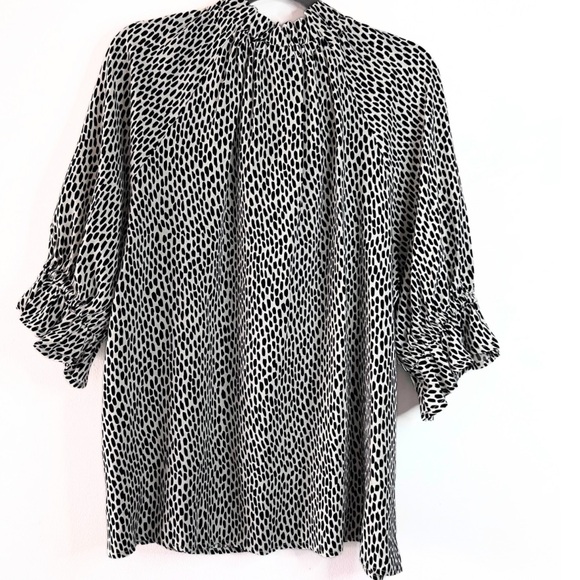 Who what wear leopard animal print short sleeve pullover blouse top-size XXL - Picture 3 of 12